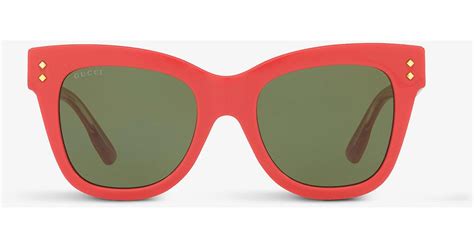 gucci 51mm transparent stripe sunglasses|Gucci cat eye sunglasses pink.